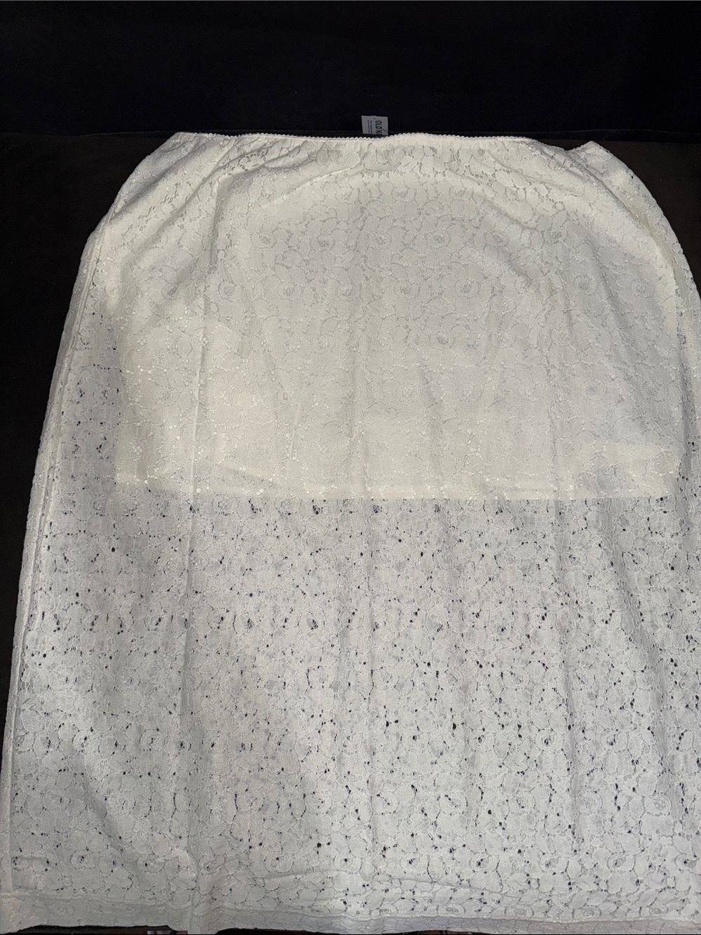 White Lace Skirt - Women's Elegant Lace Overlay